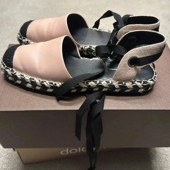 Linea Paolo Women's Ankle Wrap Braided Bottom Espadrille Flats Size 6.5 - Picture 6 of 8